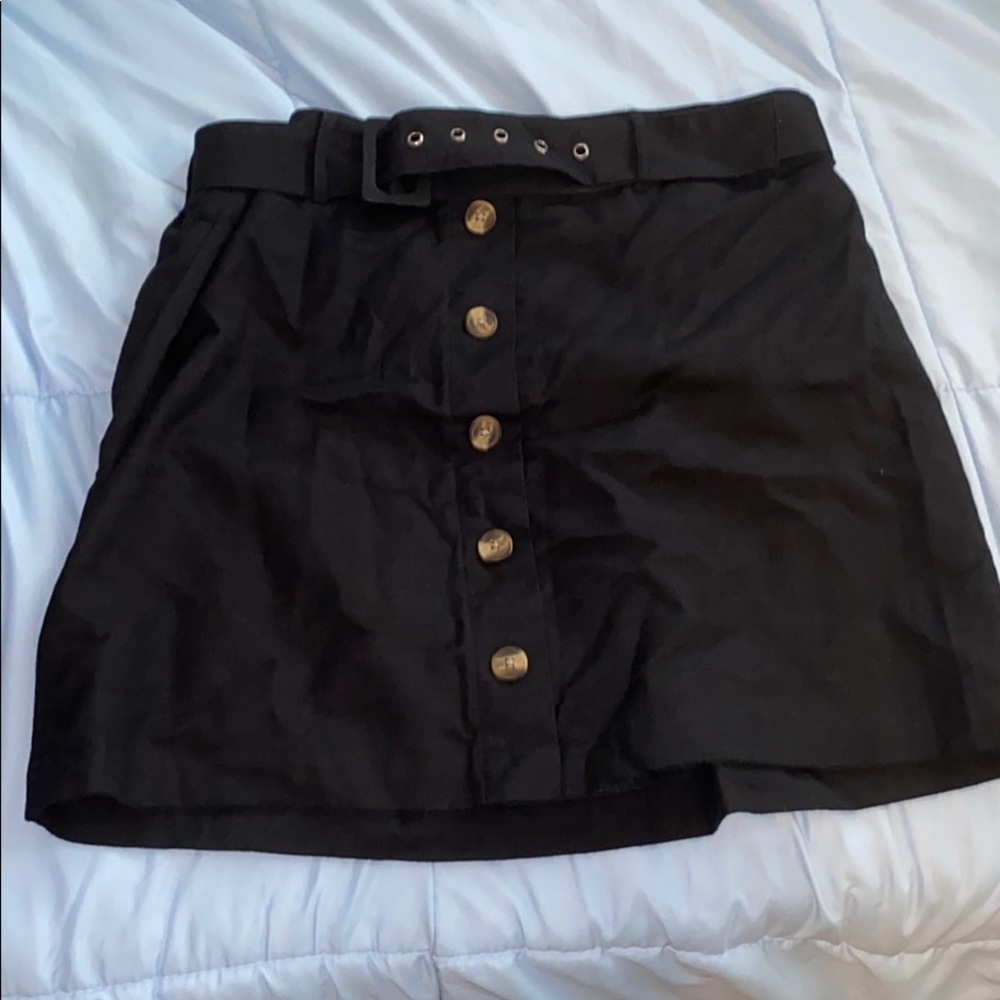 A line mini skirt Black